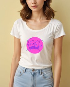 Resim Love is love Geniş Yaka Tişört 
