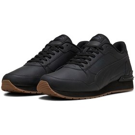 Resim Puma St Runner V4 Erkek Deri Spor Ayakkabı Siyah 