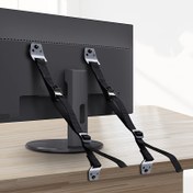 Resim Flat Ekran TV Koruyucu Çocuk Güvenlik Kayışları - Devrilmeye Karşı Mobilya Sabitleyici - Ayarlanabilir Kayış - Siyah 