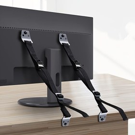 Resim Flat Ekran TV Koruyucu Çocuk Güvenlik Kayışları - Devrilmeye Karşı Mobilya Sabitleyici - Ayarlanabilir Kayış - Siyah 