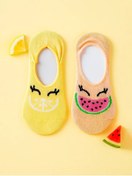 Resim Kari Kız Çocuk Kısa Çorap Seti 2 Çift 399231325 Gri 