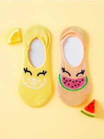 Resim Kari Kız Çocuk Kısa Çorap Seti 2 Çift 399231325 Gri 