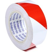 Resim Nzb Globus Reflektörlü Reflektif Fosforlu Şerit Bant Ikaz Bandı Kırmızı-Beyaz (3 Metre) 