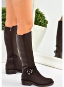 Resim Fox Shoes Kahverengi Kısa Topuklu Günlük Kadın Çizme G674240109 Kahverengi 