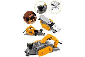 Resim Steiner Alman 4200 Watt Sjs Bakır Sargılı Metal Şanzıman Motor Korumalı Çift Bıçaklı Planya Rende Makinesi 