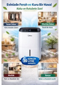 Resim Midea Nem Alma Cihazı 30 Litre 73 Metre Kare Beyaz 