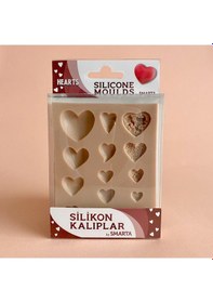 Resim Smarta Silikon Kalıp Hearts 13 x 10 x 1.5 CM 