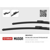 Resim Sılbak Silecek Süpürgesi 600/400mm Muz Tipi Cıtıgo-rapıd-leon Iıı-toledo-polo Vı 11 10/ IS00-SILBAK SB2416C2 