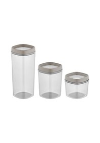 Resim Ceronni Bonny Erzak Saklama Kabı 3lü Set 1,8lt - 1lt - 600ml Bej Bej 
