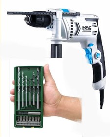Resim Mac Allister 600 W Darbeli Matkap + Bosch 173 Parça Matkap Vidalama Seti 