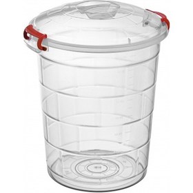 Resim Gıda Bakliyat Saklama Kabı Kovası Şeffaf 65 Litre Çok Renkli 