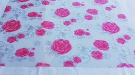 Resim ŞEFFAF DESENLİ 100cm x 130cm MASA ÖRTÜSÜ 1.7mm KALIN PVC KAYMAZ MASA ÖRTÜSÜ GÜLLÜ 