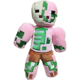Resim Minecraft Büyük Dev Zombi Robot Pembe İthal Premium Sevimli Karakter Oyuncak 35 Cm 