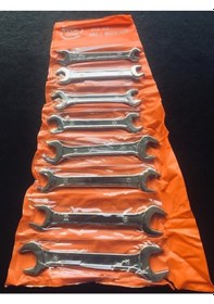 Resim 8 Parça Açık Ağız Anahtar Takımı 8 Li Iki Ağız Düz 6-22 Anahtar S N11.3686 