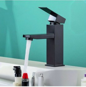 Resim Siyah Lavabo Bataryası Ve Siyah Lavabo 602b Siyah 