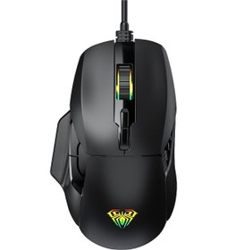 Resim Aula F815 Rainbow 7 Tuşlu Makro Optik Oyuncu Mouse 