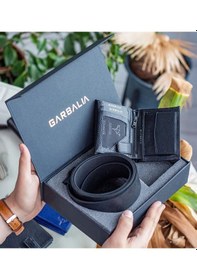 Resim Bk Gift Kişiye Özel Garbalia Altadena Hakiki Deri Rfıd Korumalı Saraç Dikişli Erkek Cüzdan Ve Kemer Hediye Seti Babalar Günü Hediyesi, Erkeklere Öze 