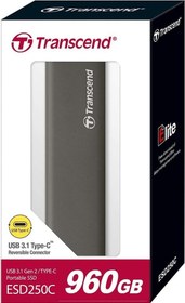 Resim Transcend TS960GESD250C 960GB Type-C 520MB/460MB/s Taşınabilir Harici SSD 