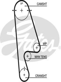 Resim GATES 5480xs Kayis Triger (112-240)-(honda: Accord 98-02 ) (WC163659) 