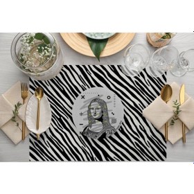 Resim Iconic People Kumaş Amerikan Servis 4'lü Set 35x50cm Keten Kumaş Ulusl.yıkama Ve Solmama Sertifikası Çok Renkli 