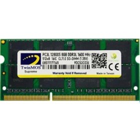 Resim Twinmos 8gb Ddr3 1600mhz Cl16 1.5v Mdd38gb1600n Notebook Ram 