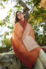 Resim Ipek Akarca %100 Silk Sunset Pancho - Tek beden 
