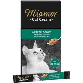 Resim Miamor Cream Geflügel Kümes Hayvanlı Kedi Ödülü 6 x 15 G 