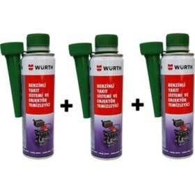 Resim Würth Benzin Enjektör Temizleyici Yeni Nesil Performans Arttırıcı 300 ml 3 Adet 