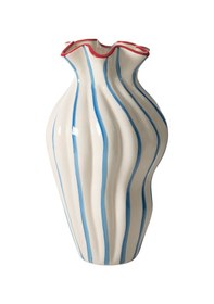 Resim Mudo Home Blue Lıne Vazo 21x21x39cm Mavi 