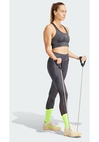 Resim Carbon Adidas Kadın Günlük Sporcu Sütyeni Bra Run Ms Pkt Aop It6704 Siyah 