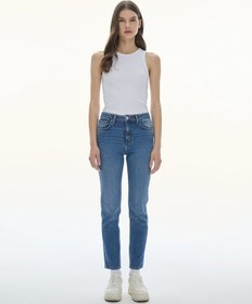 Resim Ltb Ronna X Yüksek Bel Dar Paça Slim Kadın Jean Pantolon 010095164015819 - 55278 Koyu Mavi 