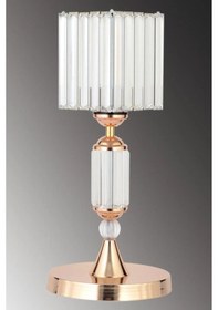 Resim İstanbul Avize Kristal Taşlı Gold Kasalı K-12 Gold Taş Kafalı Abajur 