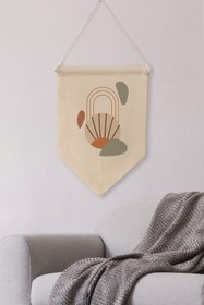 Resim Balkon Duvar Dekoru, Pinterest Oda Dekoru, Boho Kanvas Flama Askılı Duvar Örtüsü Ve Süsü NO:480 - Renkli - 26 / 70 x 100 