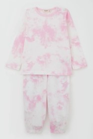 Resim Breeze Kız Bebek Pijama Takımı Batik Desenli 9 Ay-3 Yaş, Karışık Renk Çok Renkli 