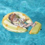 Resim Mambobaby Hot Air Balloon Yüzme Simidi - Sarı, Emniyetli, Gölgelikli ve Ayak Destekli 