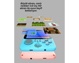 Resim Sayarmarkt 666 Oyunlu Retro Game Console - Tv ve Çift Gamepad Desteği 