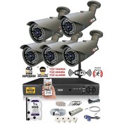 Resim IDS DS-2073HD-SET5-1TB 5 Kameralı 1080P Full HD 5 MP Sony Lensli Kamera Seti - 2073 