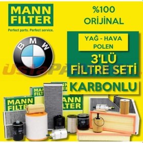 Resim Bmw 3.20 D Mann-Filter Filtre Bakım Seti E90 2006-2012 (495301591) 