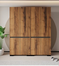 Resim Floransa 8 Kapılı Flr8-a3ar Ceviz- Antrasit Gardırop Ceviz - Antrasit 