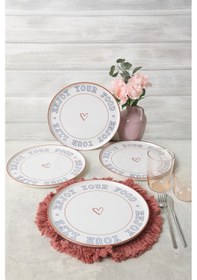 Resim Keramika Enjoy Your Food Nordic Servis Tabağı 28 Cm 4 Adet 22973 Çok Renkli 