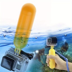 Resim 1 adet Spor Kamera Parlak Renk Elde Taşınabilir Dalış Selfie Yüzen Çubuk Tekerlekli Tutucu ile Vida Spor Kamera Mobil Telefon için Uygun 