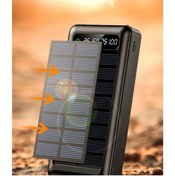Resim ACL Solar 20.000 Mah Güneş Enerjili Led Işıklı Powerbank Şarj Aleti 2x Usb Çıkışlı Mikro Tycp 