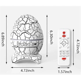 Resim Yumurta Şeklinde Su Dalgalı Bluetooth Speaker Lamba Renkli Şarjlı 