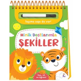Resim Minik Dostlarımla Şekiller - Yaz, Sil ve Öğren 