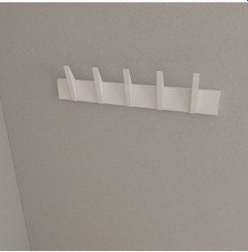 Resim Hepsi3boyutlu Modern Duvar & Kapı Kanca Askılık - 5 Adet Beyaz Kanca Askılık - Model No : 4 Beyaz 