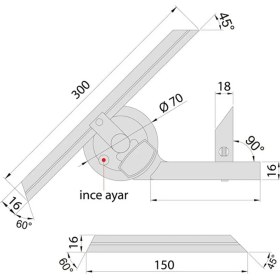 Resim Insize İnsize 2372-360 Universal Açı Ölçer 