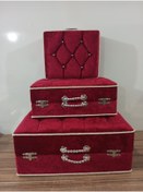 Resim Sonem Çeyiz Çeyiz Sandığı Gelin Damat Bavul Çanta Sandık Hurç 3lü 0564 