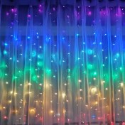 Resim Toptan Bulurum Perde LED 240 Ledli 8 Fonksiyonlu Dekor Lambası Rgb 