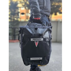 Resim Ebakbak Motosiklet Lüx Sırt Çantası,arka ve Yan Çanta Olma Özellikli Waterproof Motor Touring Çanta 30 Lt 