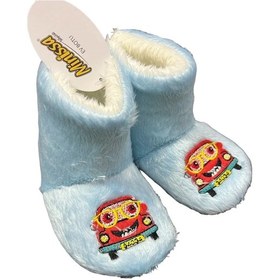 Resim Minissa Desenli Panduf Bebek Patiği 1468 Açık Mavi 